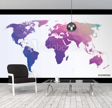 Picture of Polygonal world map